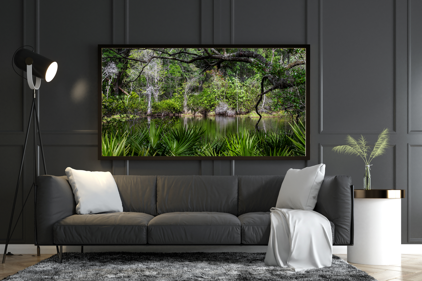 Framed photo paper poster