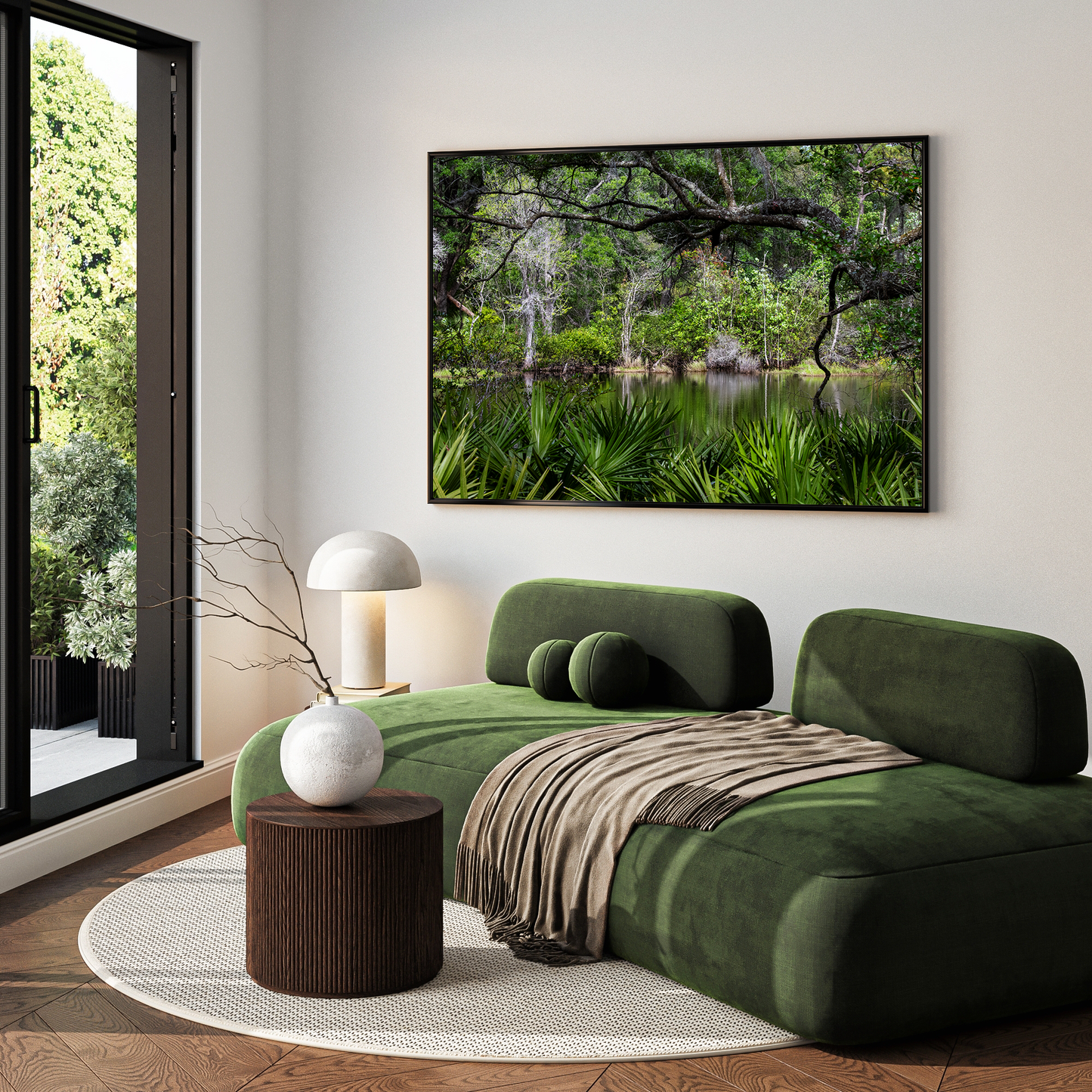 Framed photo paper poster