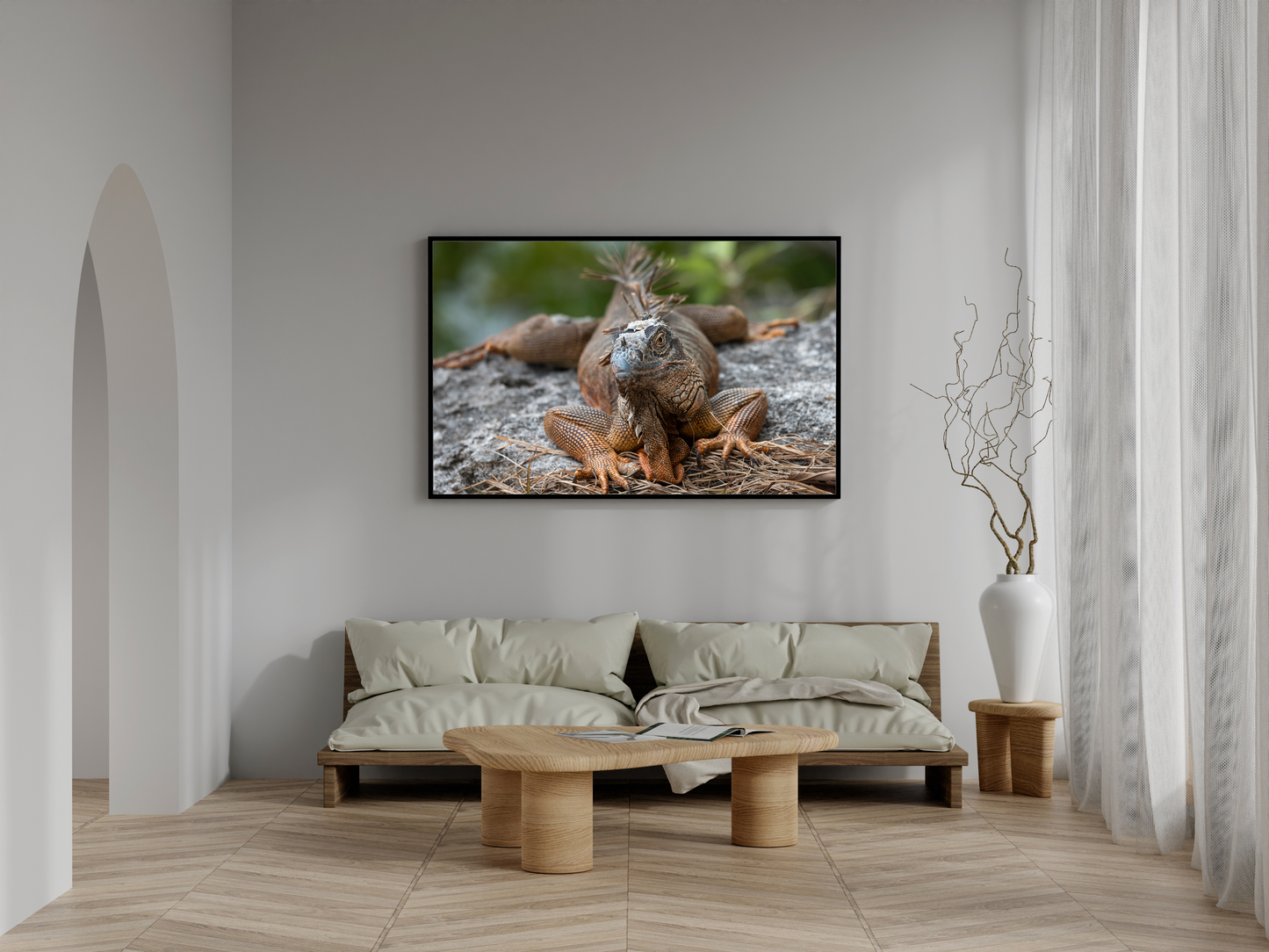 Framed photo paper poster