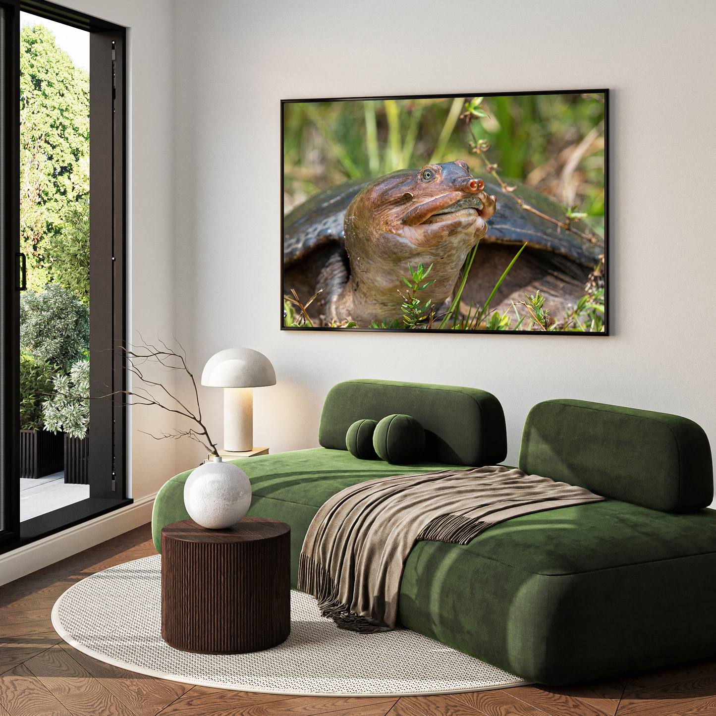 Framed photo paper poster