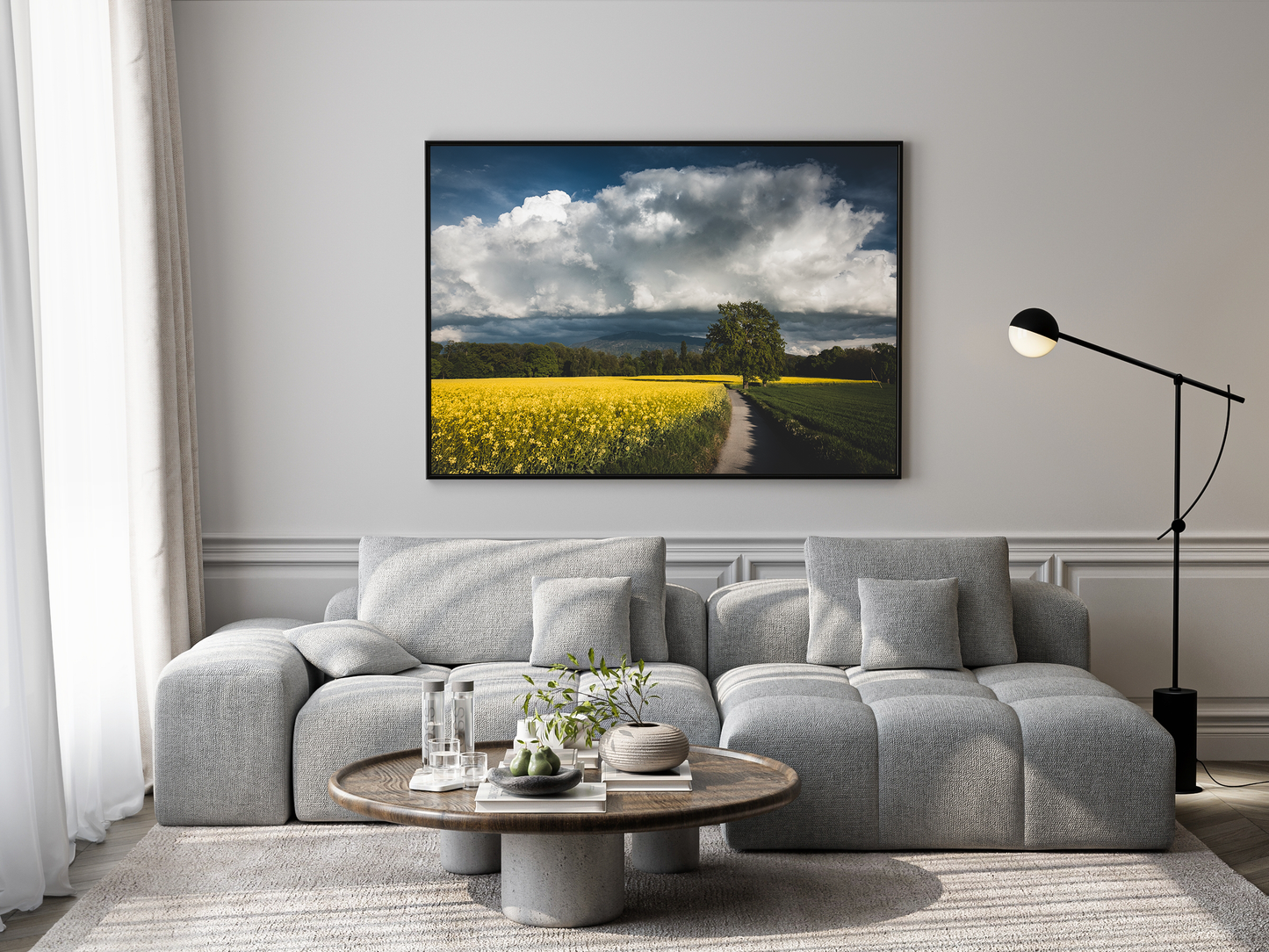 Framed photo paper poster