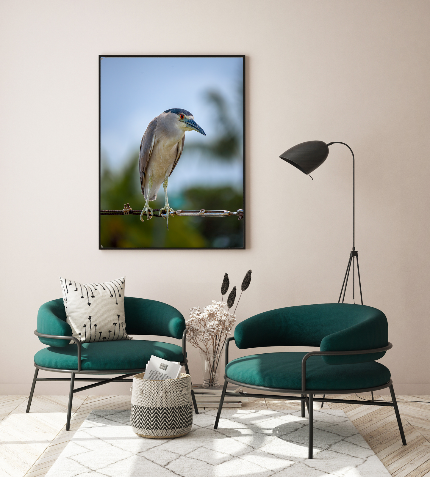 Framed photo paper poster