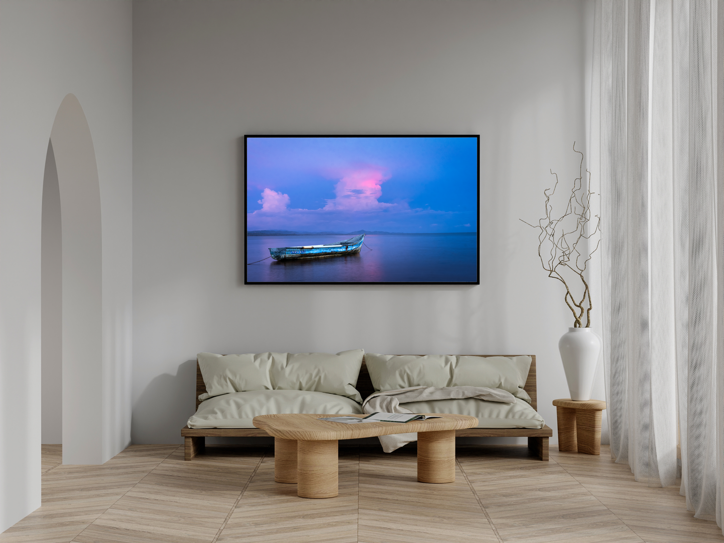 Framed photo paper poster