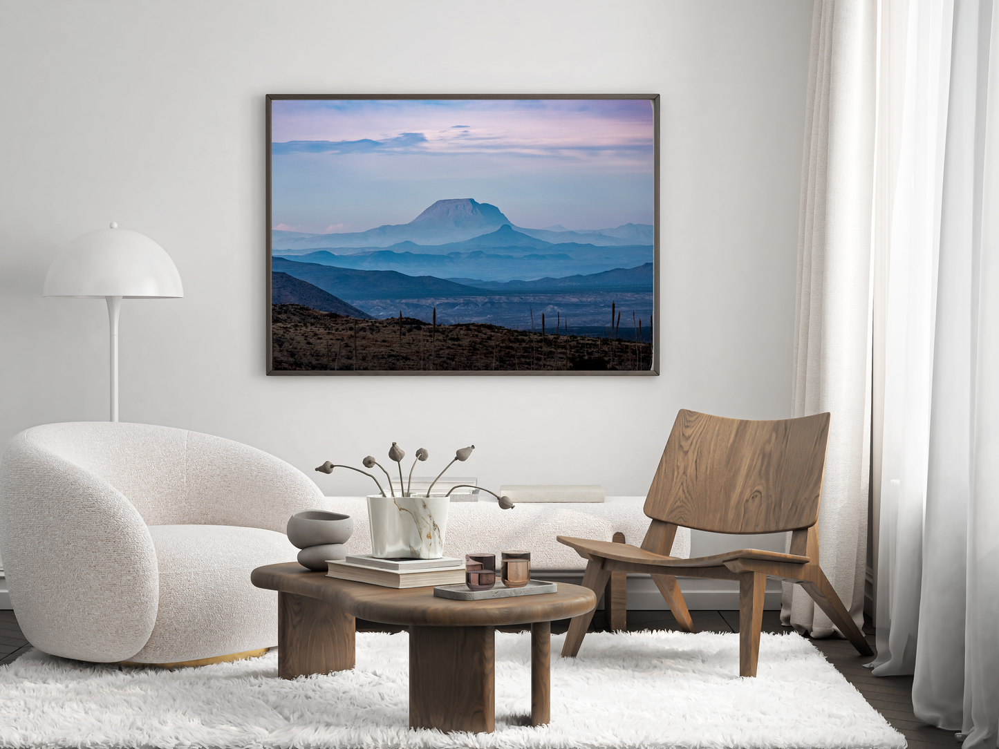Framed photo paper poster