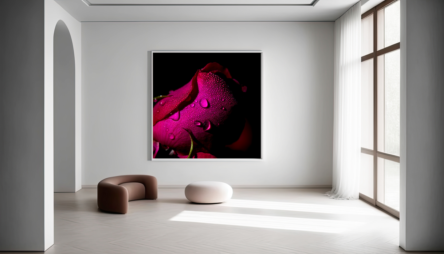 Framed photo paper poster