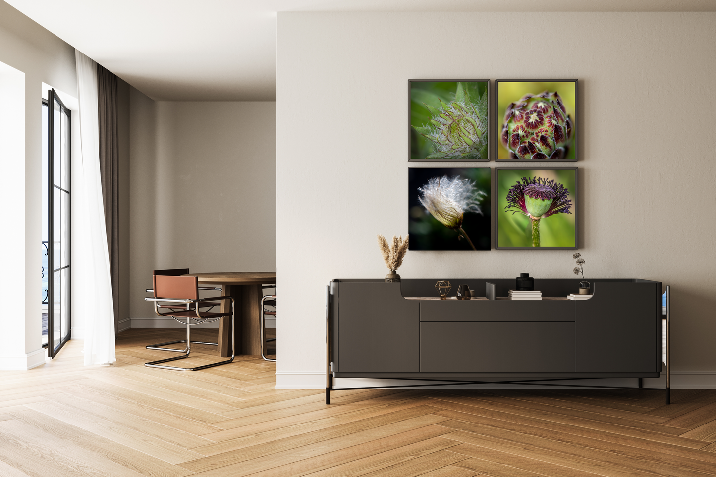Framed photo paper poster
