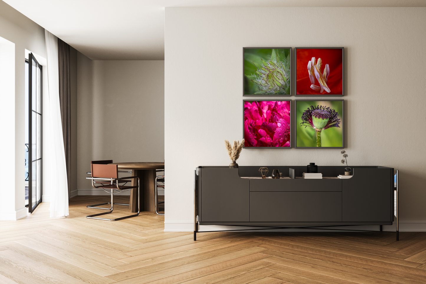 Framed photo paper poster