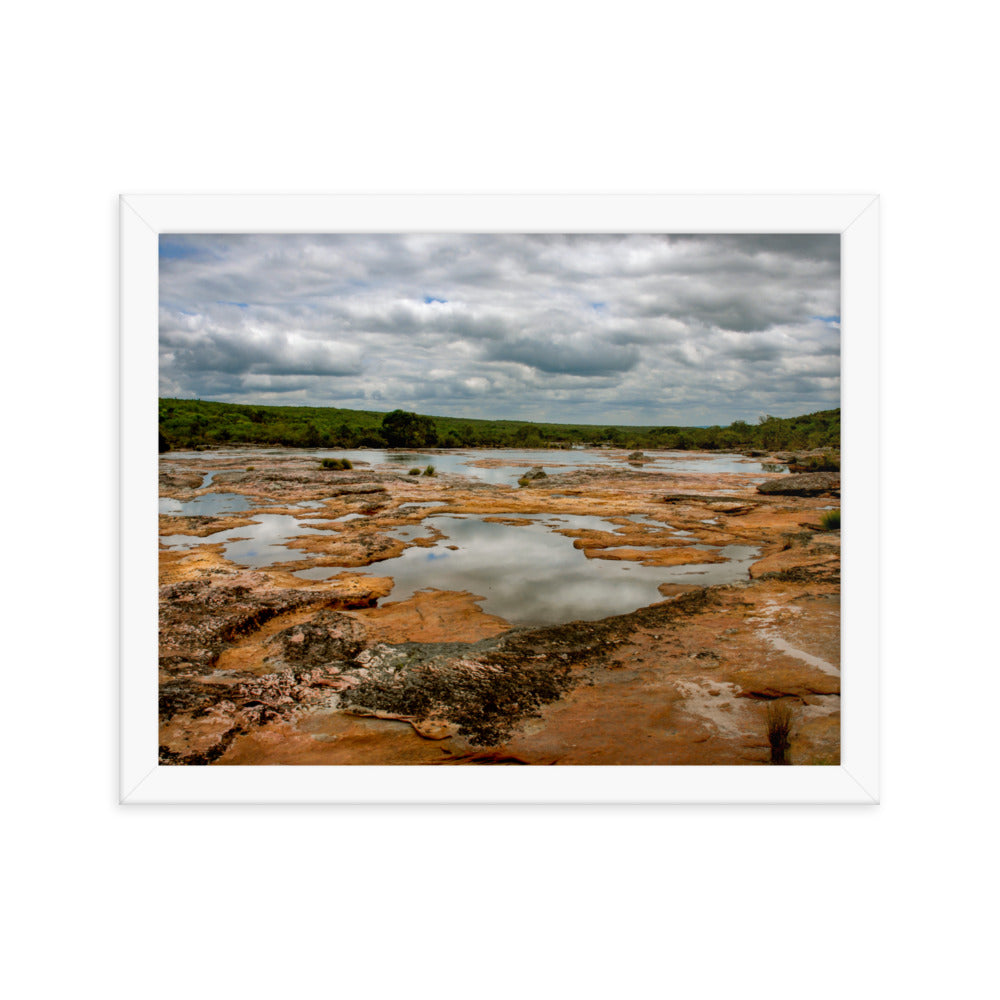 Framed photo paper poster