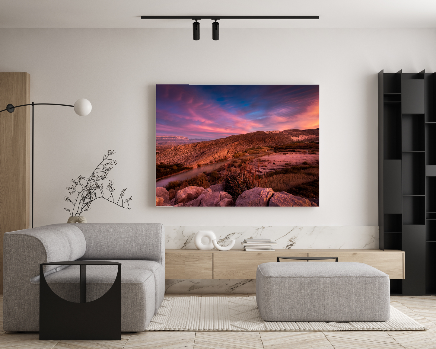 Framed photo paper poster