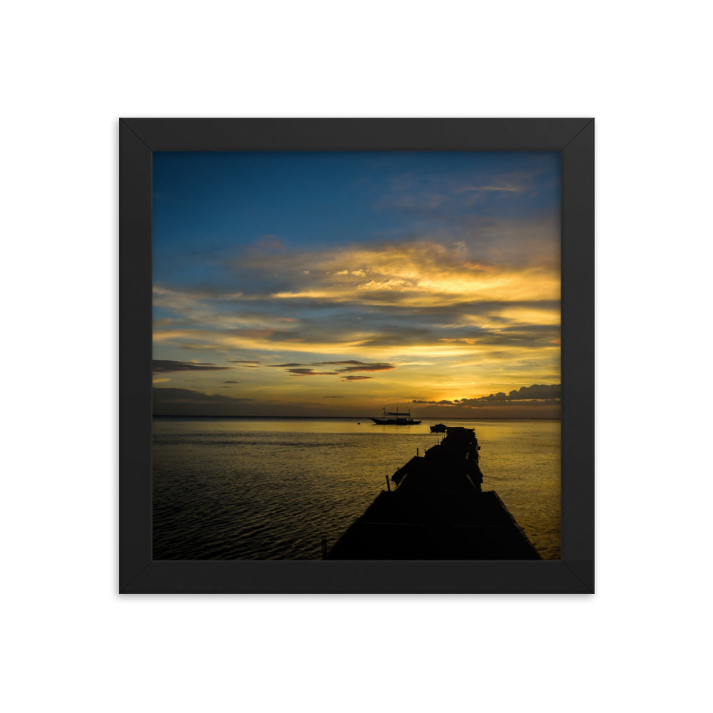 Framed photo paper poster