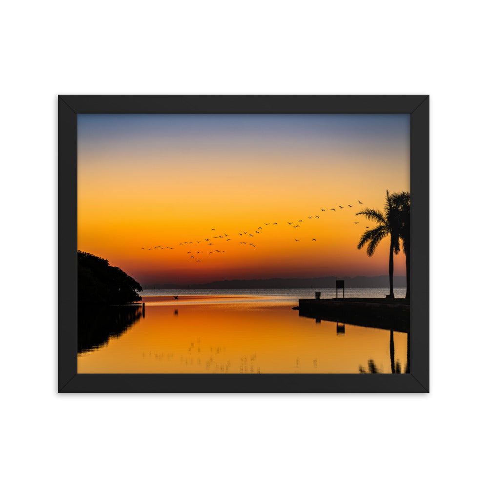 Framed photo paper poster