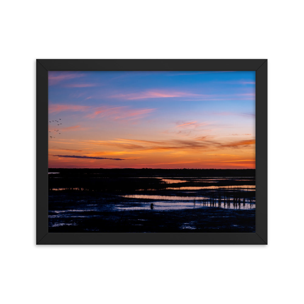 Framed photo paper poster