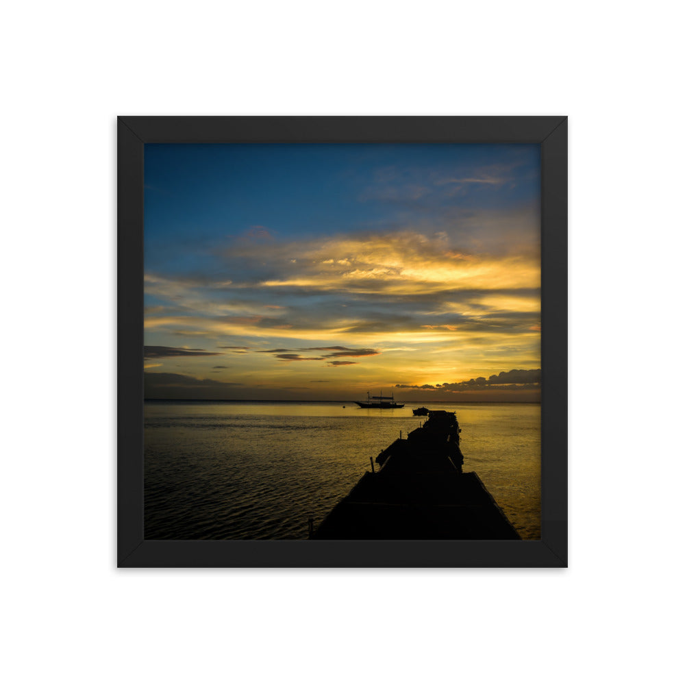 Framed photo paper poster