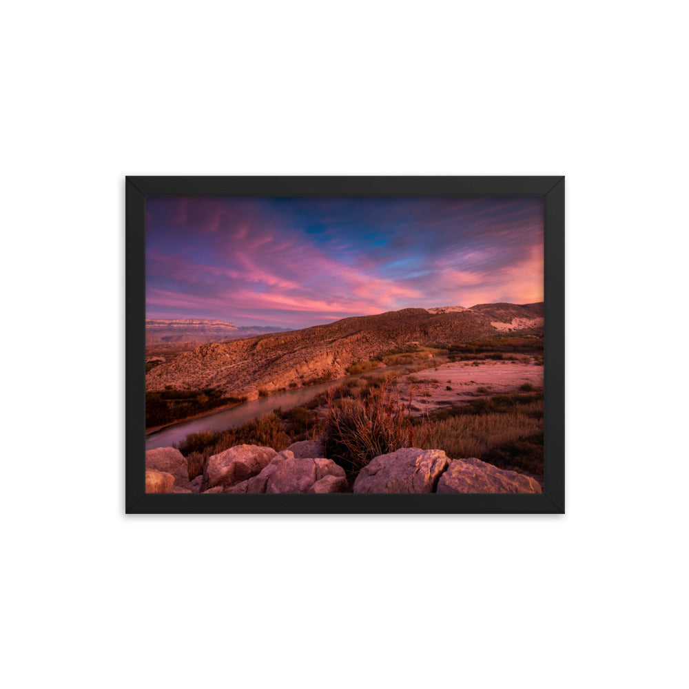 Framed photo paper poster