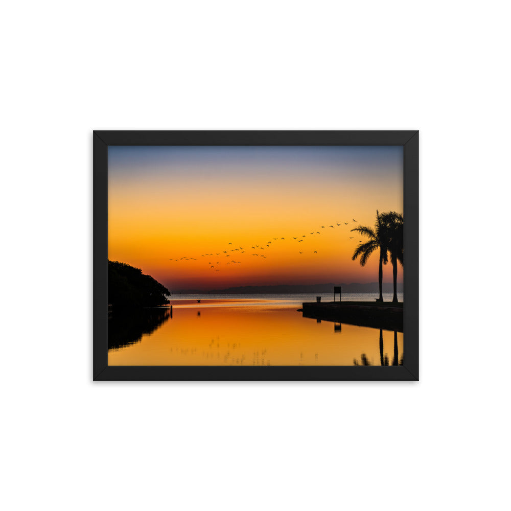 Framed photo paper poster