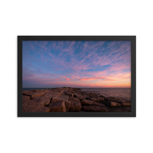 Framed photo paper poster