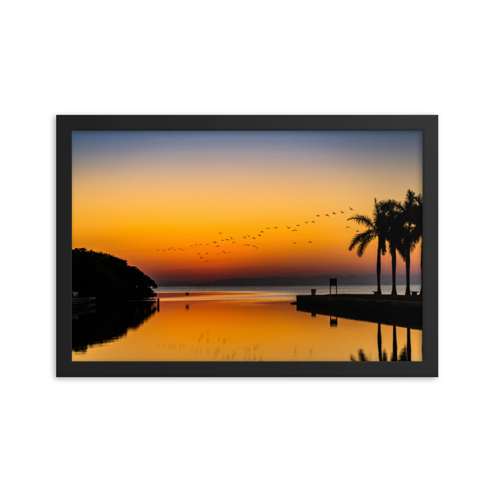 Framed photo paper poster