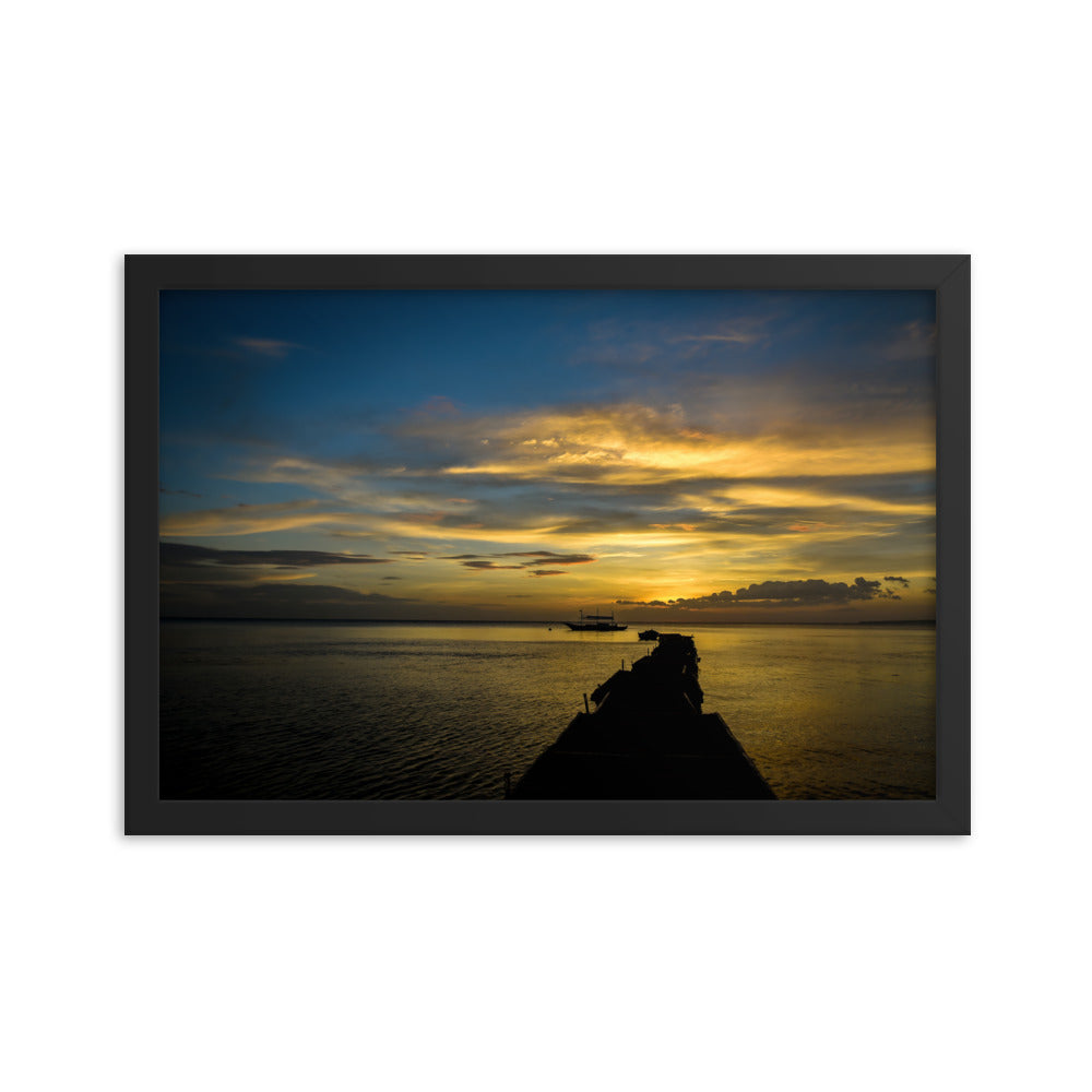 Framed photo paper poster