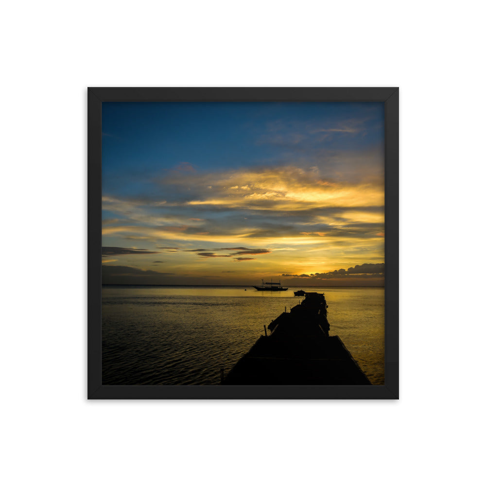 Framed photo paper poster