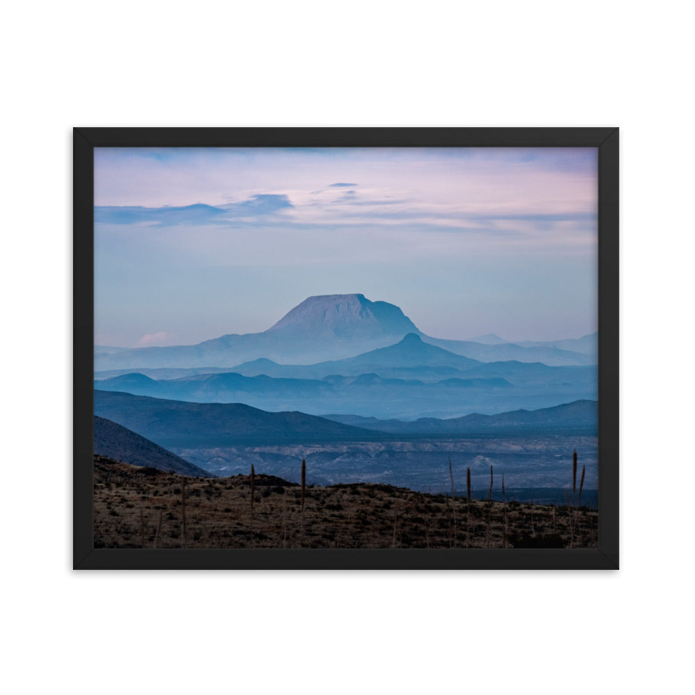 Framed photo paper poster