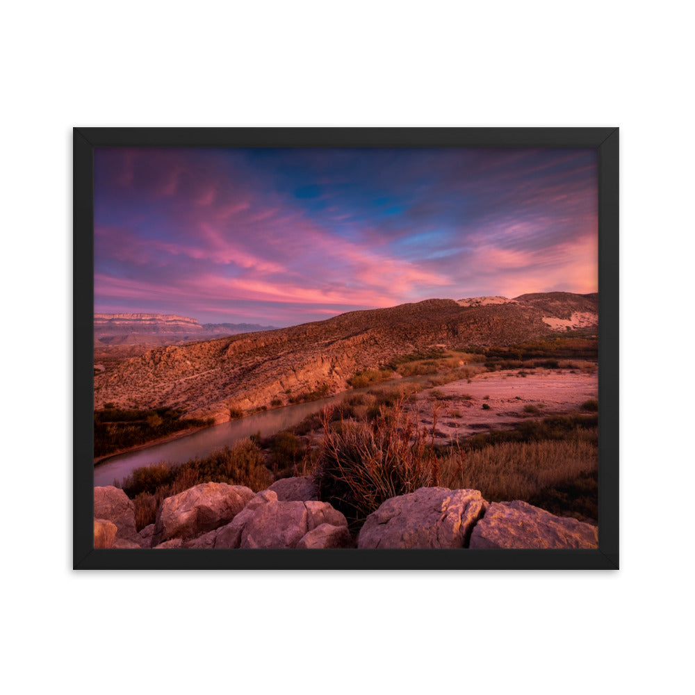 Framed photo paper poster