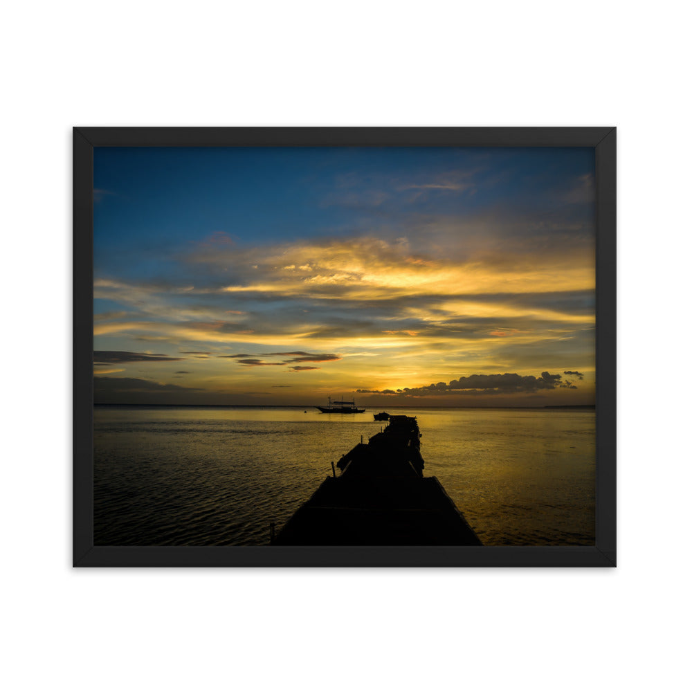 Framed photo paper poster