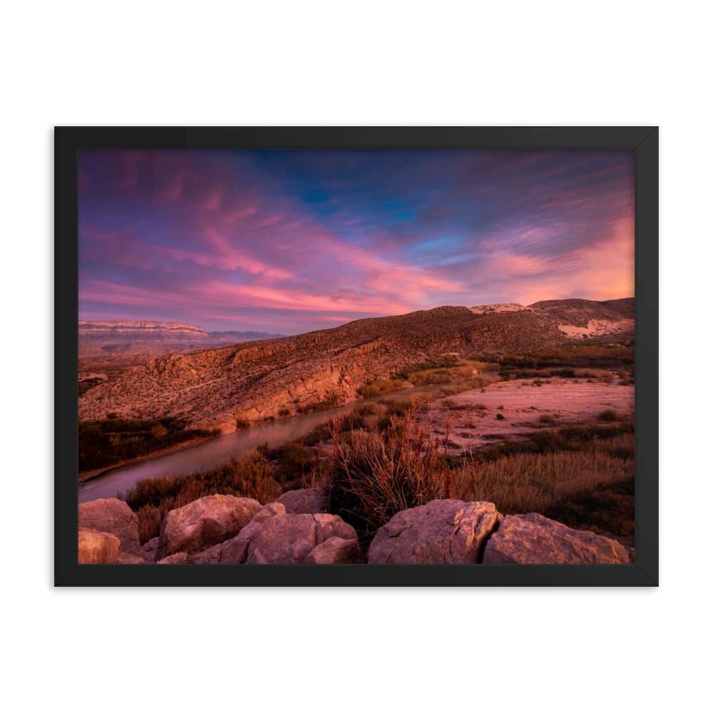 Framed photo paper poster