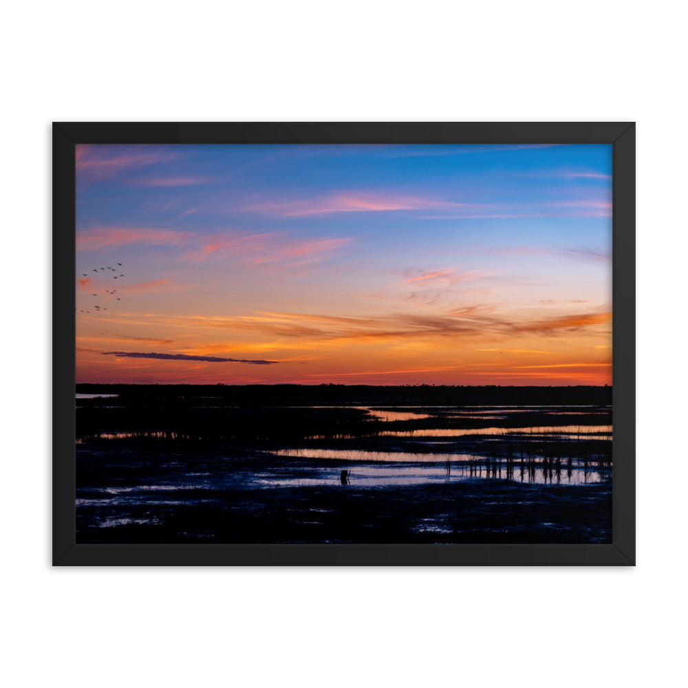 Framed photo paper poster