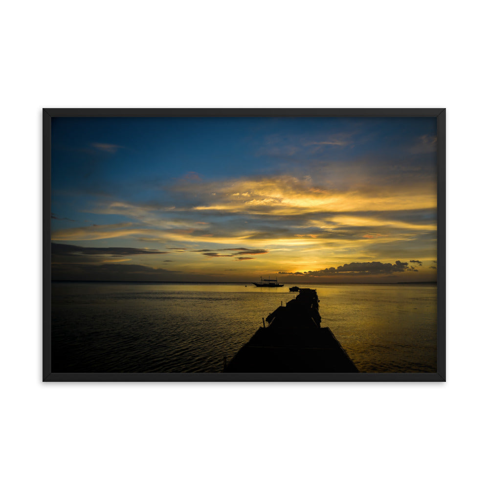 Framed photo paper poster