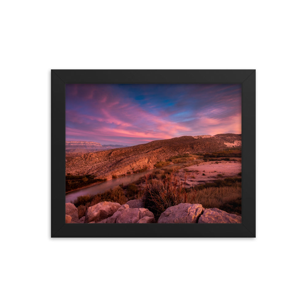 Framed photo paper poster