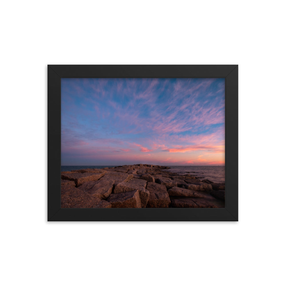 Framed photo paper poster