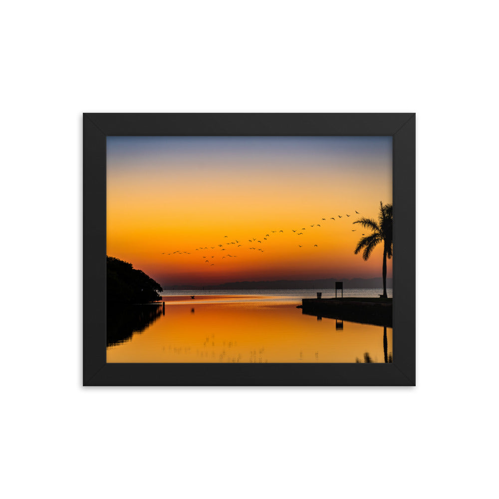 Framed photo paper poster