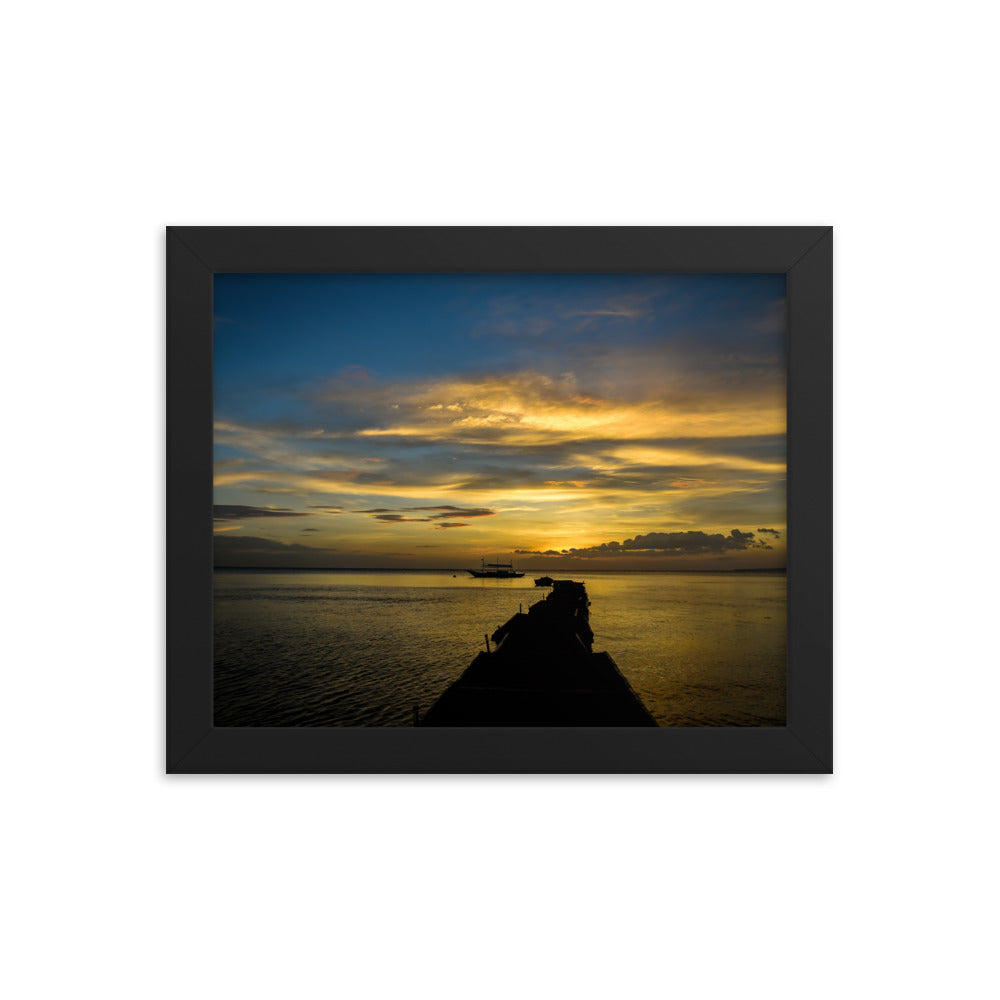 Framed photo paper poster