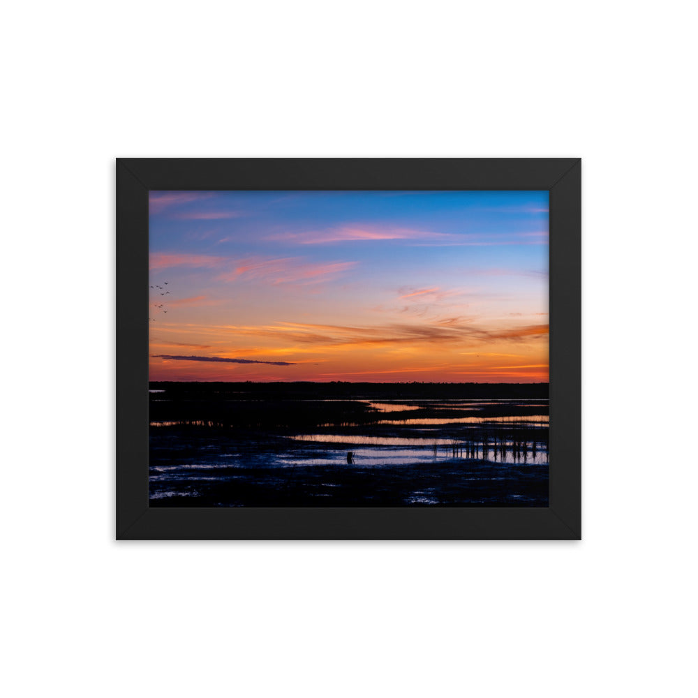 Framed photo paper poster