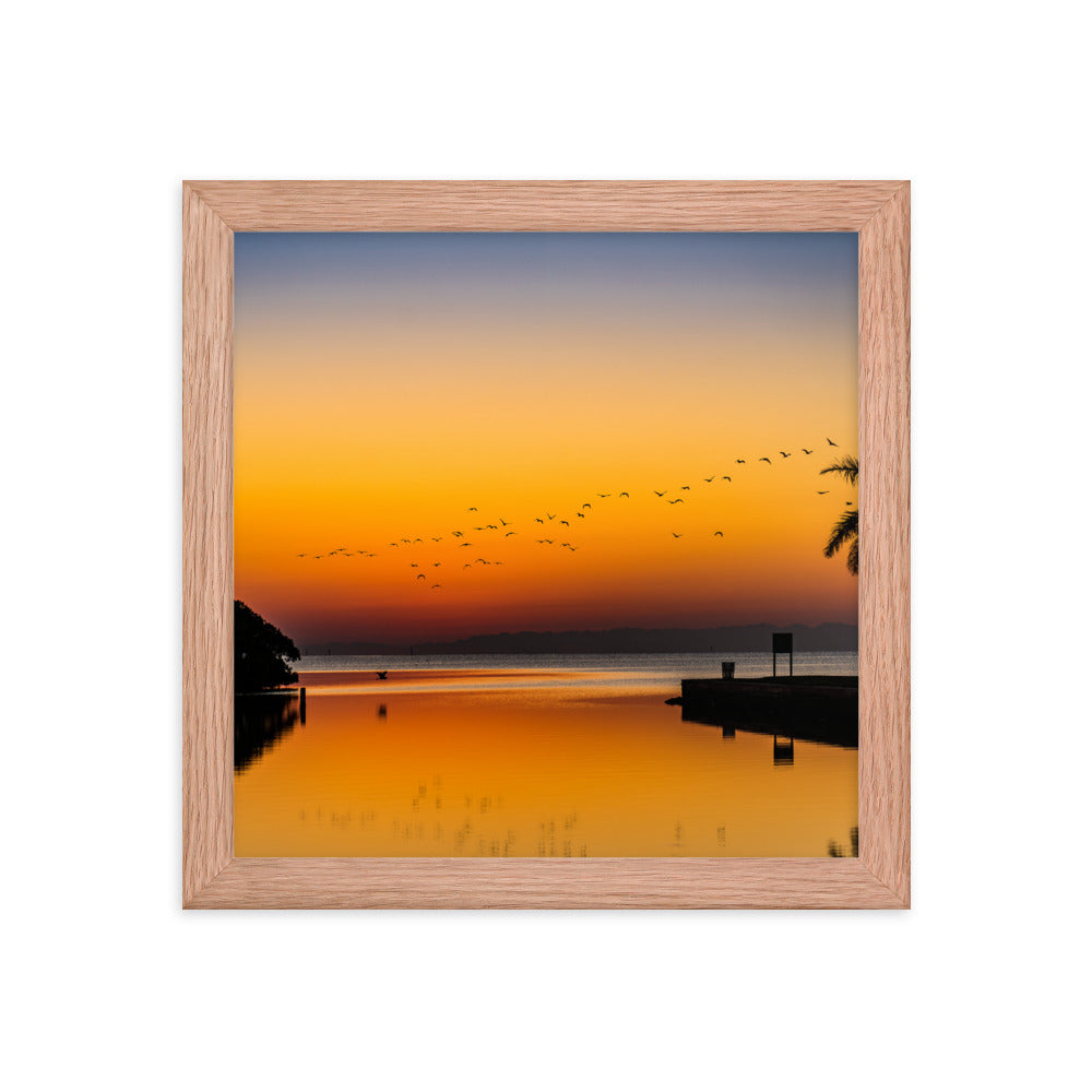 Framed photo paper poster