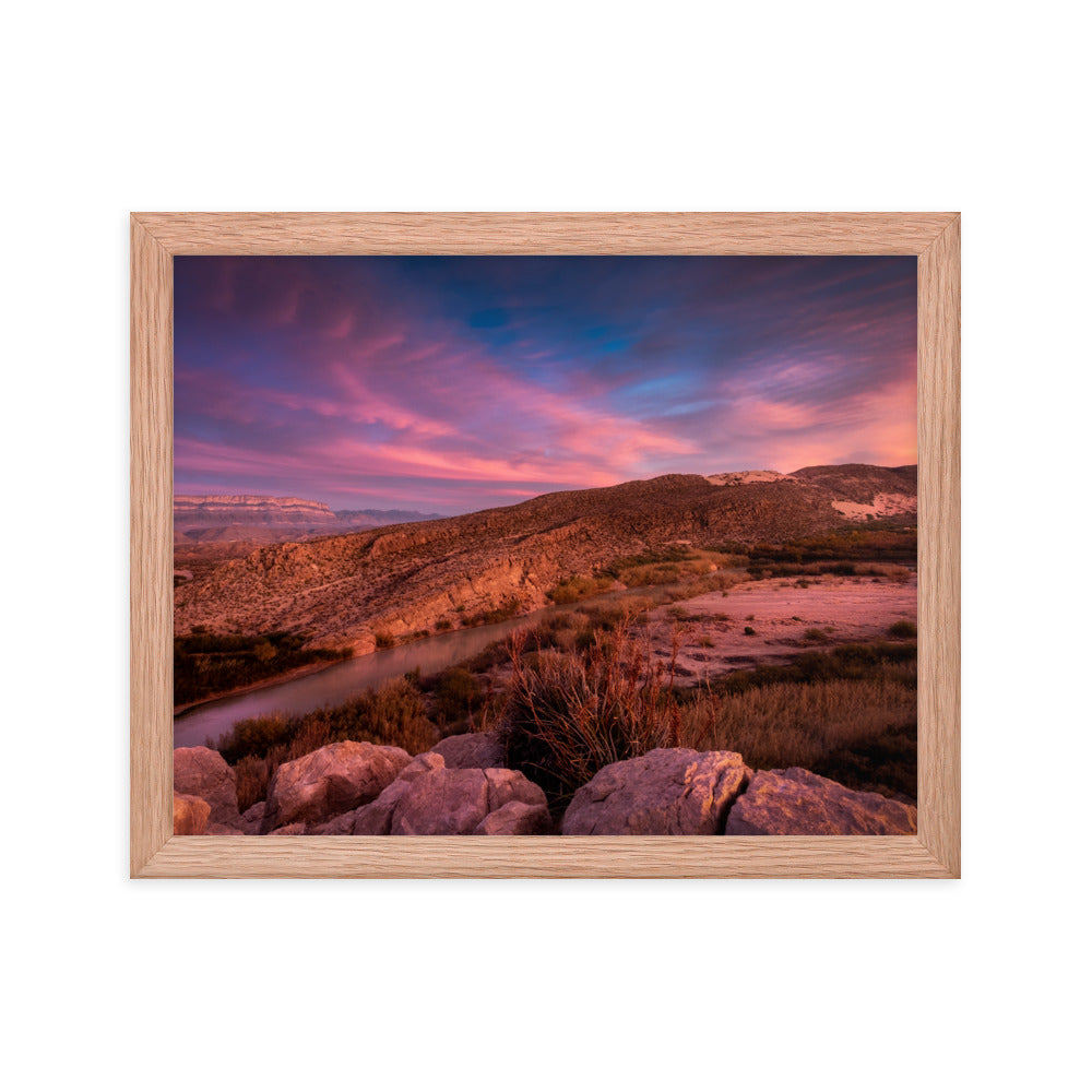 Framed photo paper poster