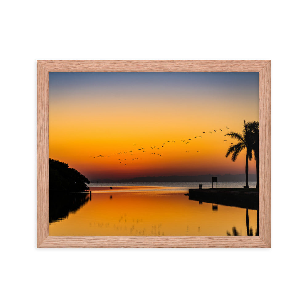 Framed photo paper poster