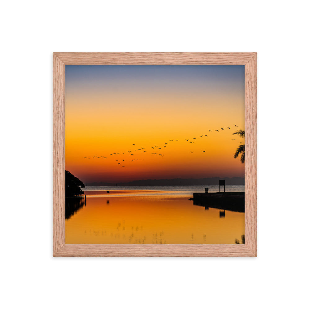 Framed photo paper poster