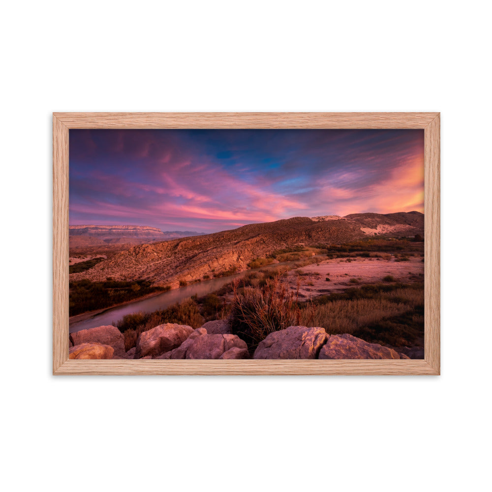 Framed photo paper poster