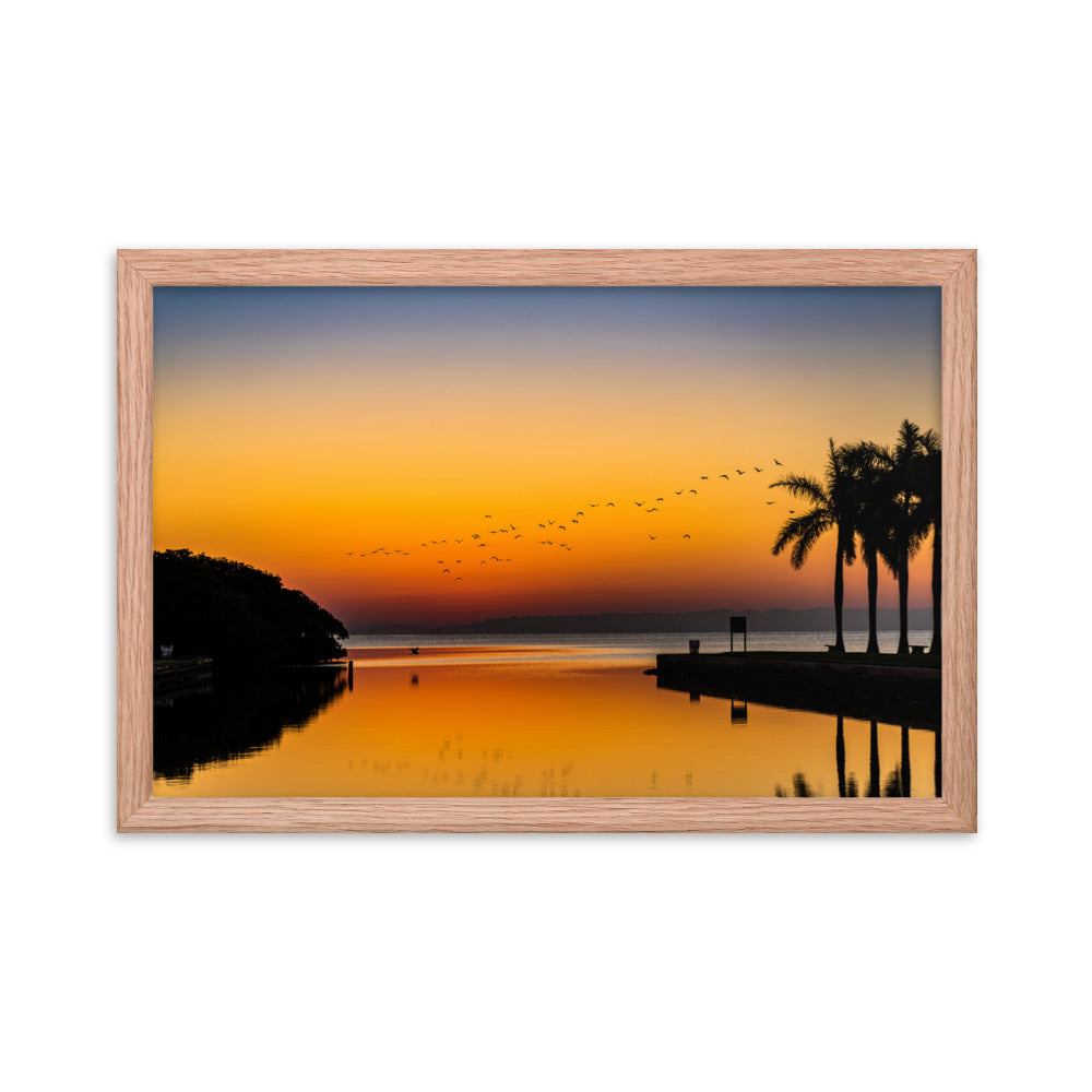 Framed photo paper poster