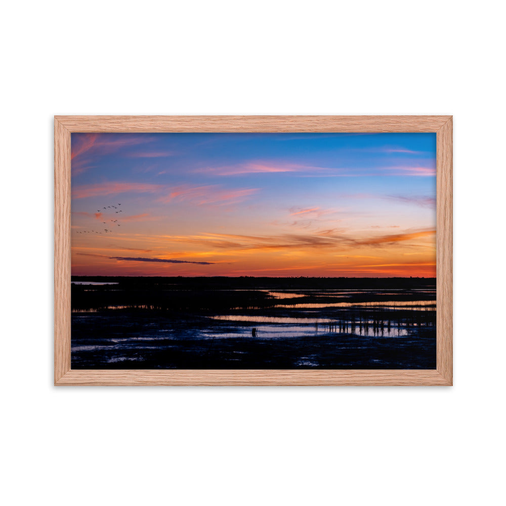 Framed photo paper poster