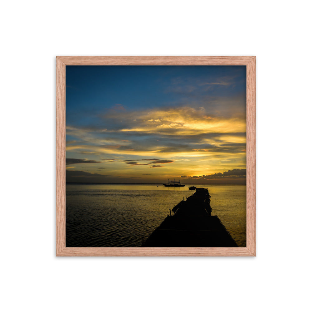 Framed photo paper poster