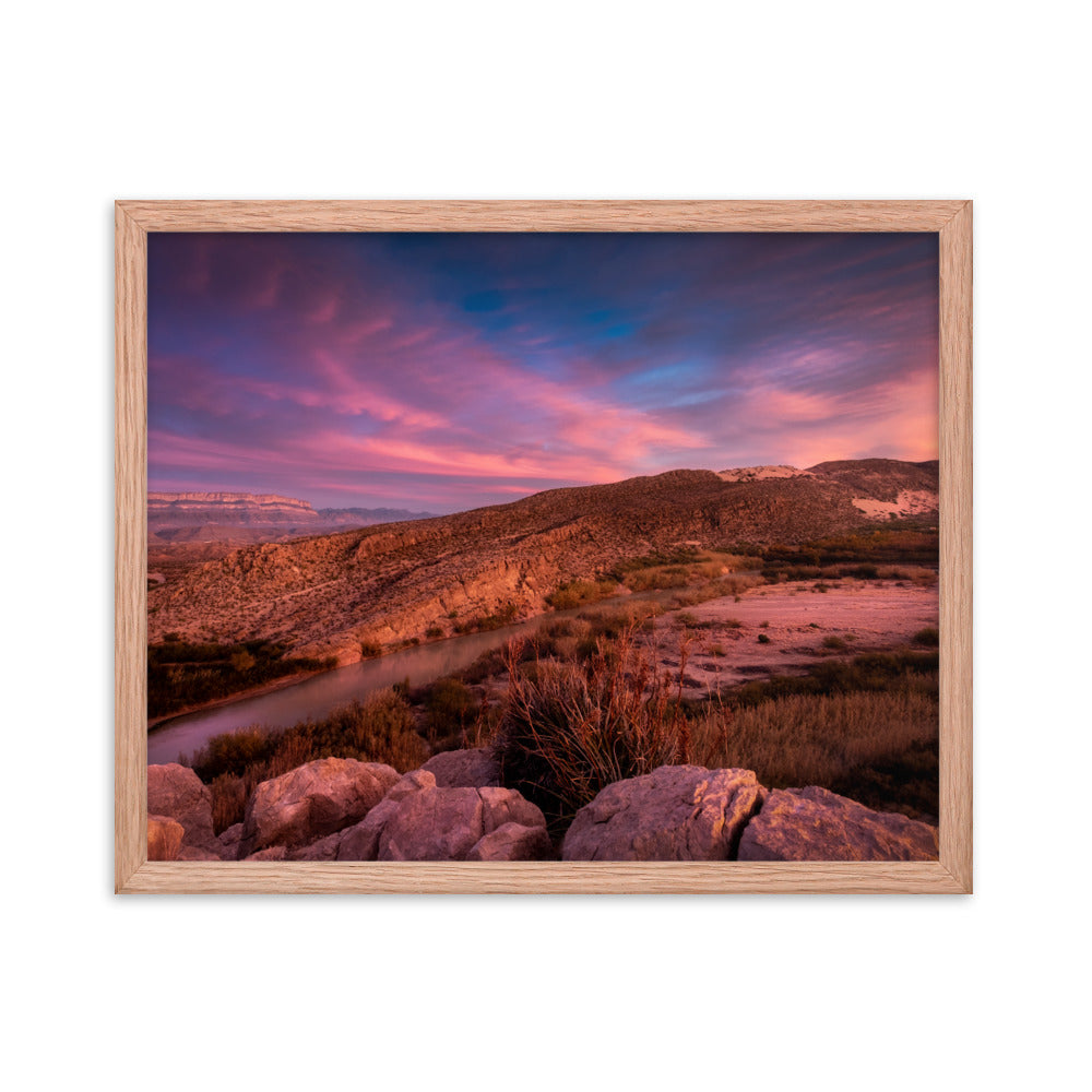 Framed photo paper poster