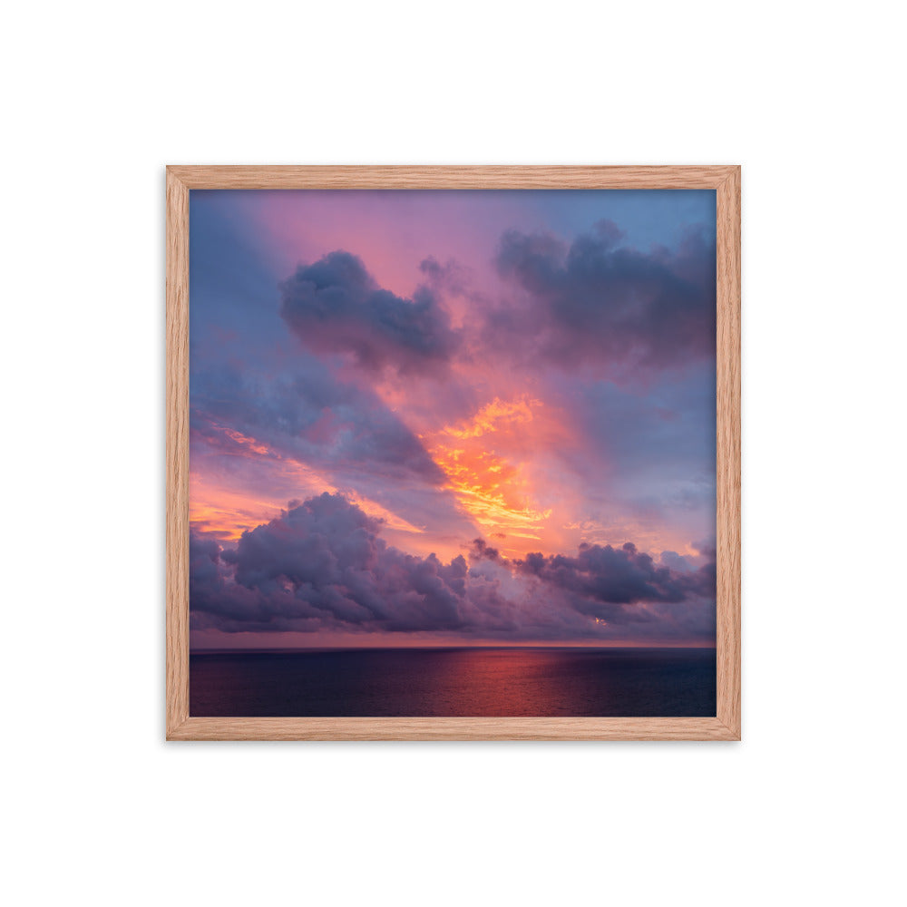 Framed photo paper poster