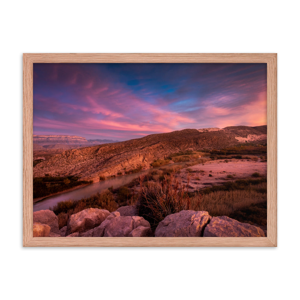 Framed photo paper poster