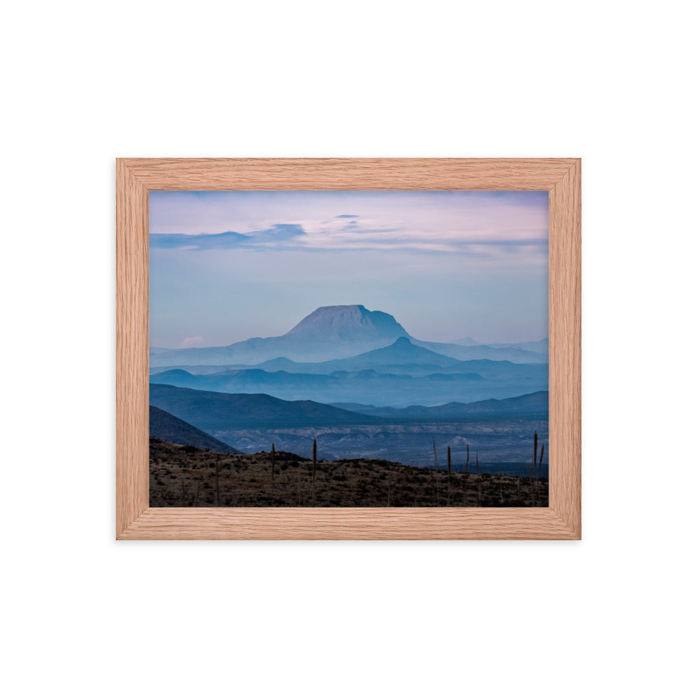 Framed photo paper poster