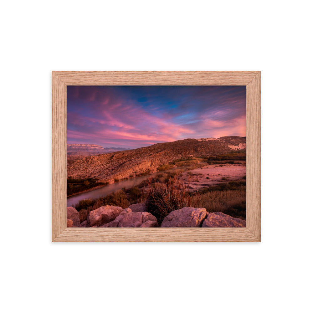 Framed photo paper poster