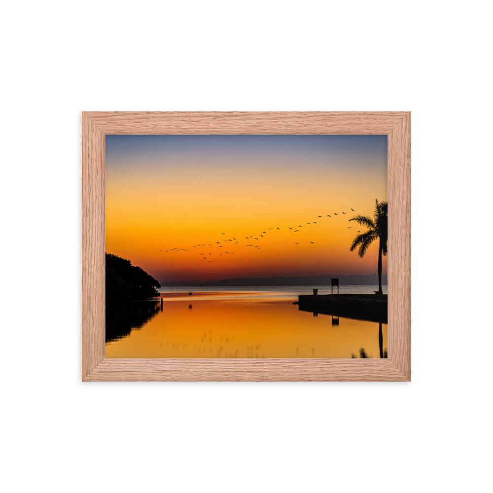 Framed photo paper poster