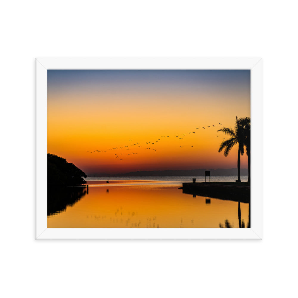 Framed photo paper poster