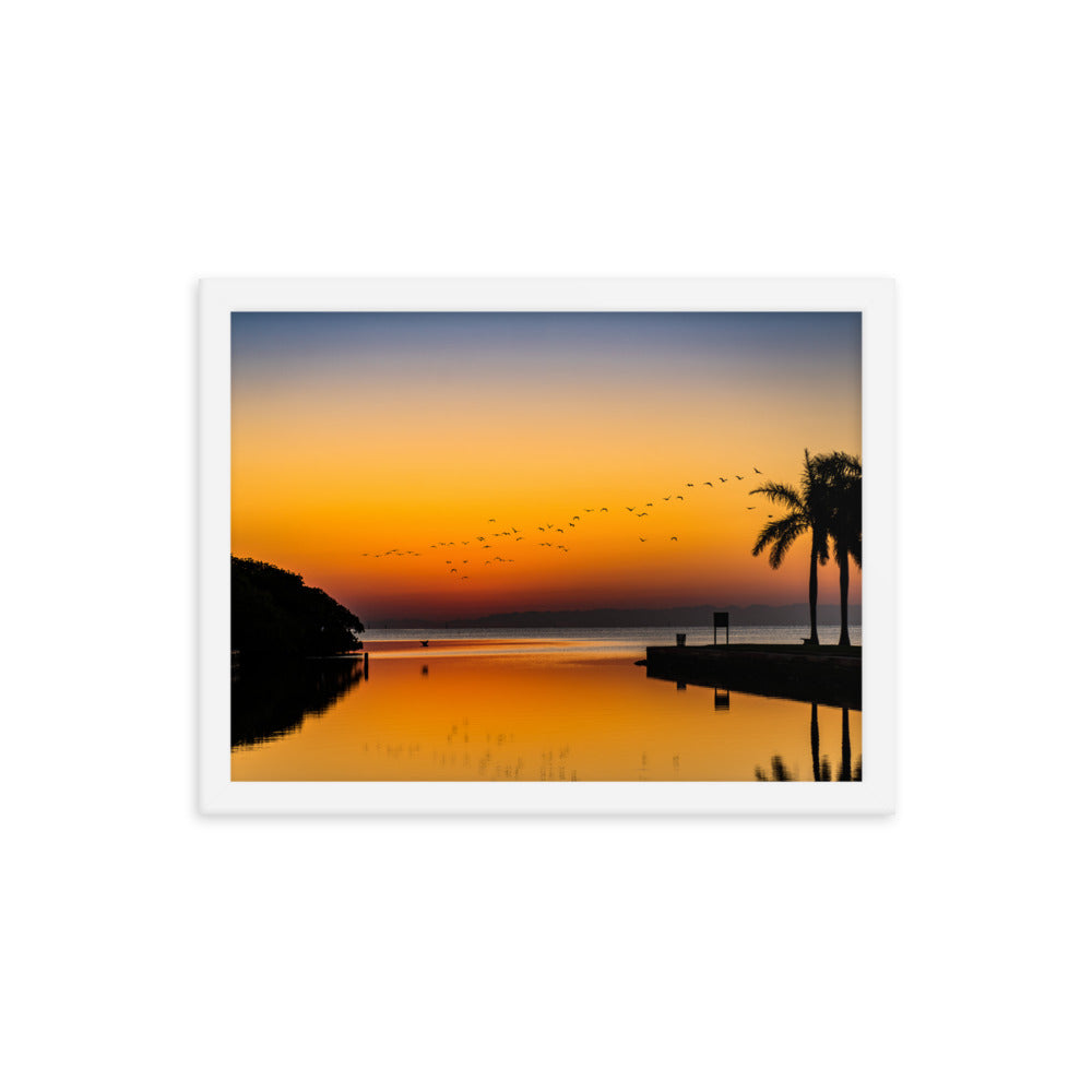 Framed photo paper poster